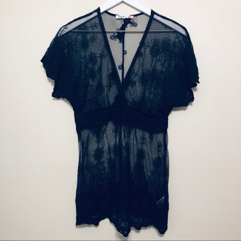 Umgee Black Lace Top